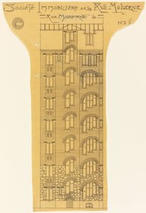 Elevación de un edificio de apartamentos de Hector Guimard